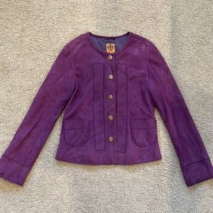 Purple Vintage Leather Tory Burch jacket